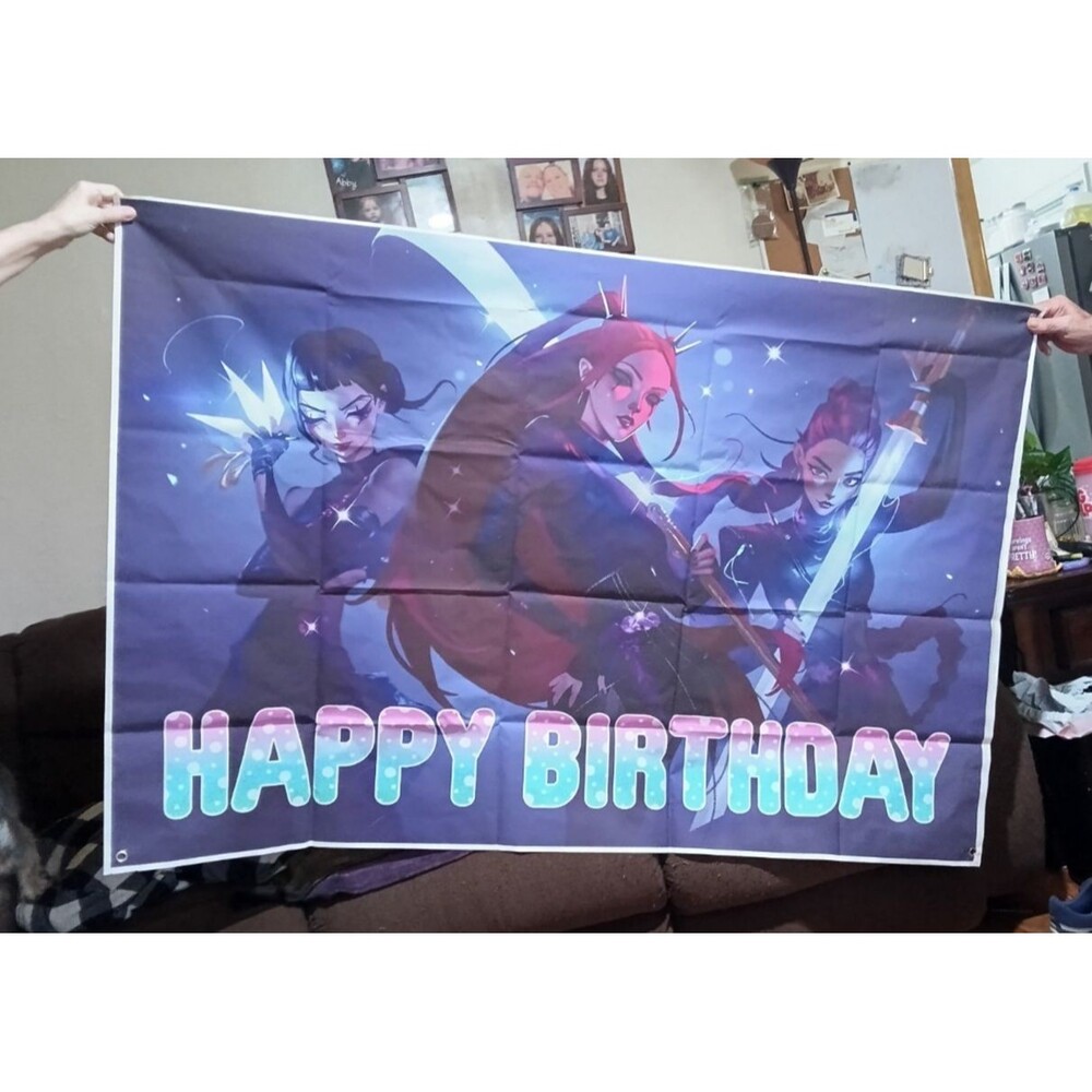Kpop Demon Hunters 5x 3 Happy Birthday Banner